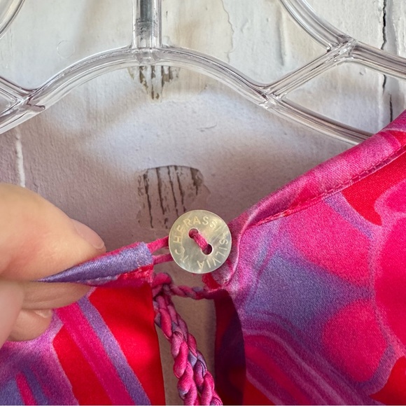 Silvia Tcherassi Fiorenza Printed Mini Dress in Magenta Kaleidoscope size Medium - Picture 11 of 14